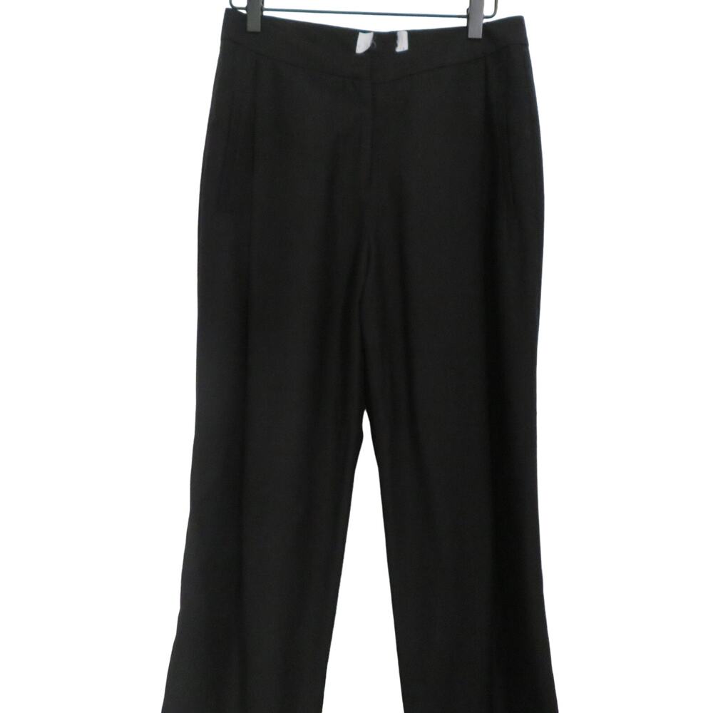 Oskar Womens Sz S Black Dress Pants Structured Office Pants Side Pockets Minimal